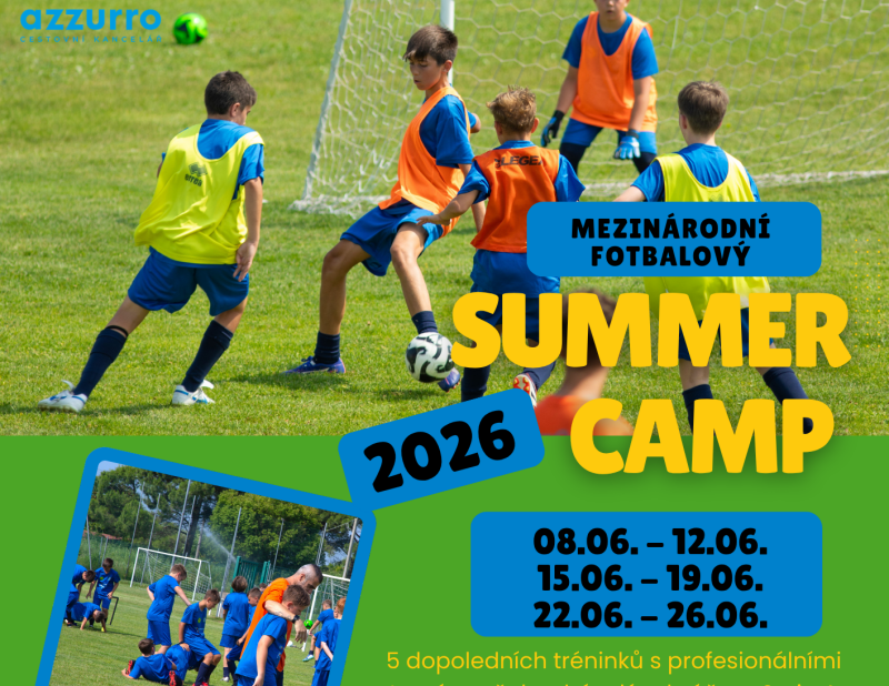 Mezinárodní fotbalový Summer Camp 2026 pro děti 7-14 let
